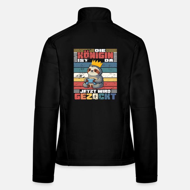 Gambler with Crown - Sloth Women's Softshell Jacket