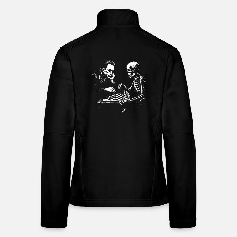 Camus-und-Skelett-Schachduell Frauen Softshelljacke