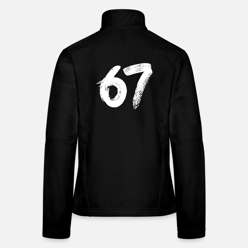 67 Weiße Farbe - Frauen Softshelljacke - Schwarz