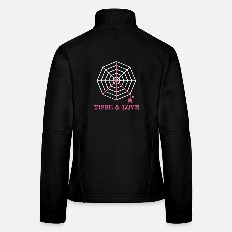 TISSE UND LIEBE! (Frieden, Spinne, Netz) Frauen Softshelljacke