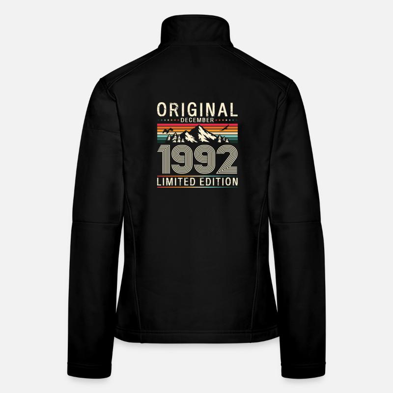 33e anniversaire Original Décembre Né en 1992 Veste en tissu softshell Femme