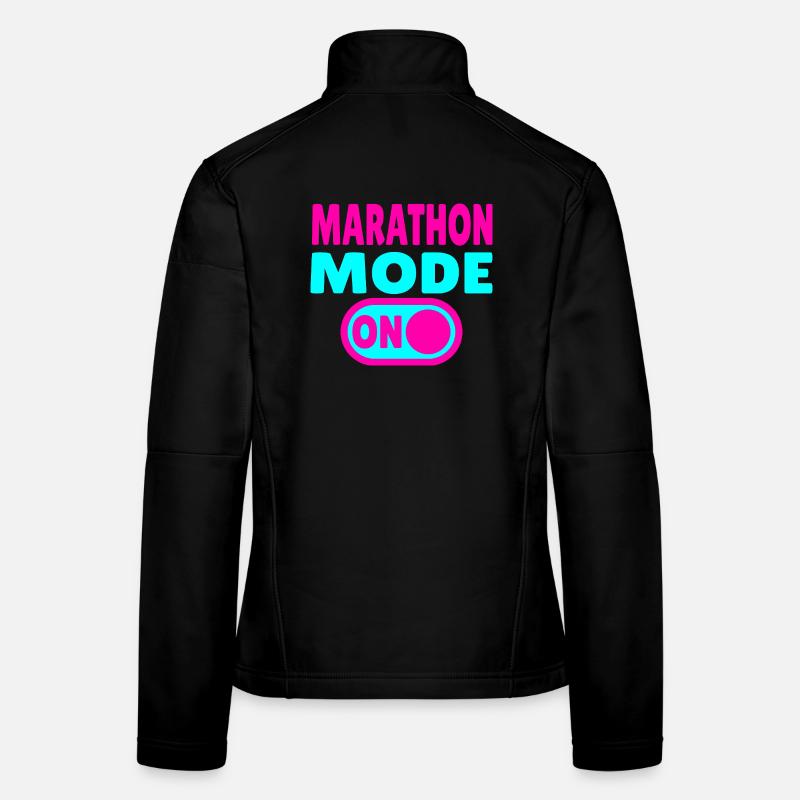 Mode marathon activé – Courir avec passion - Veste en tissu softshell Femme - noir