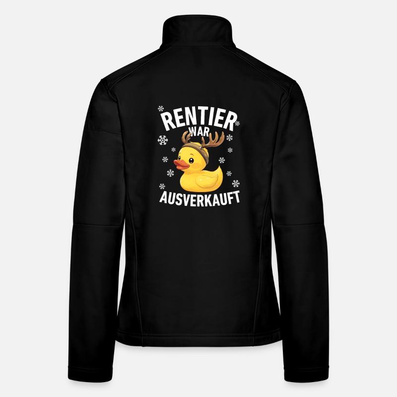 Le renne était complet Chemise de Noël Canard de Noël Veste en tissu softshell Femme