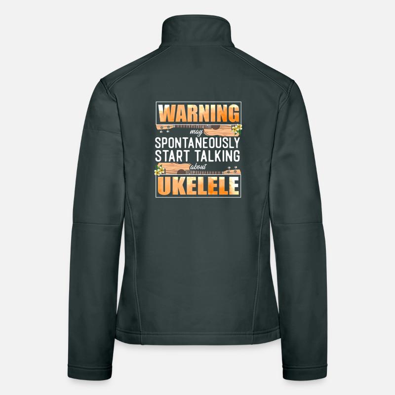 Hawaiian Ukulele Uke Warning May Frauen Softshelljacke