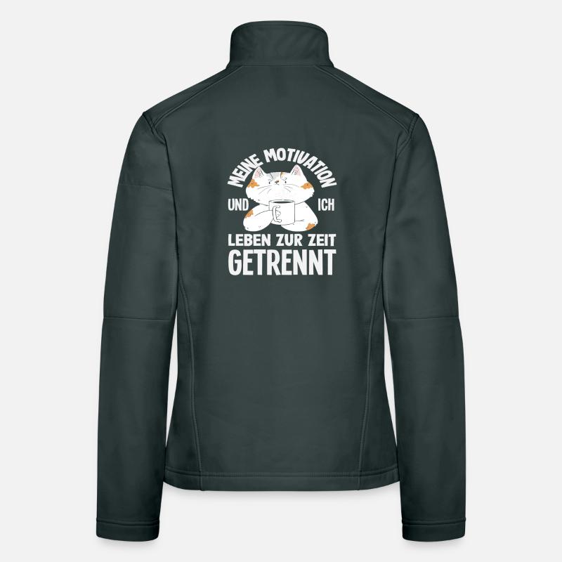 Chat drôle sans motivation Veste en tissu softshell Femme