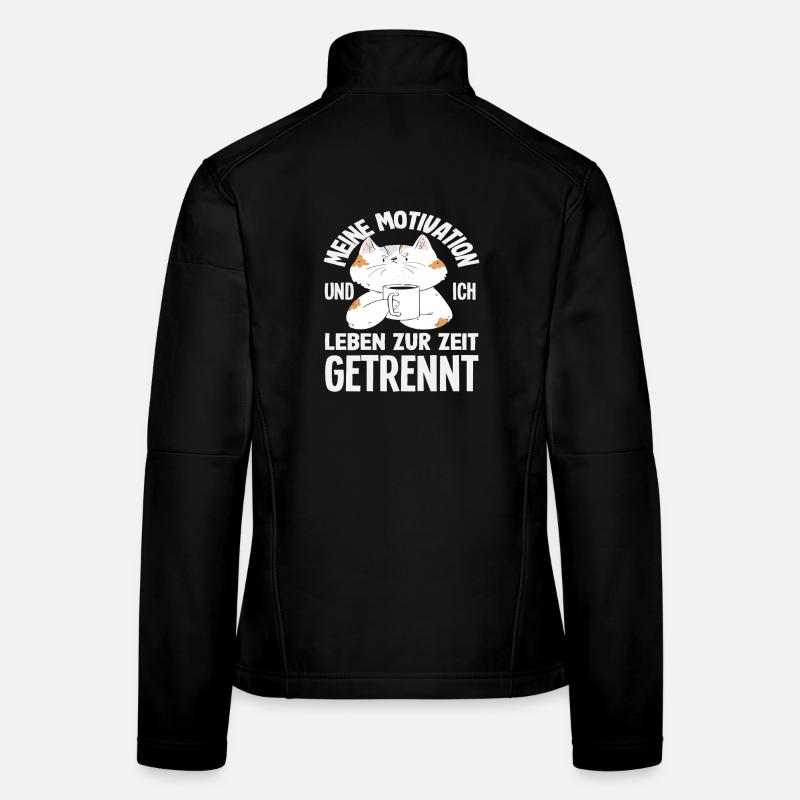 Chat drôle sans motivation Veste en tissu softshell Femme
