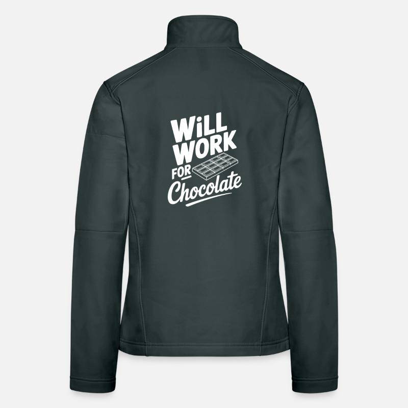 Will Work for Chocolate Women's Softshell Jacket