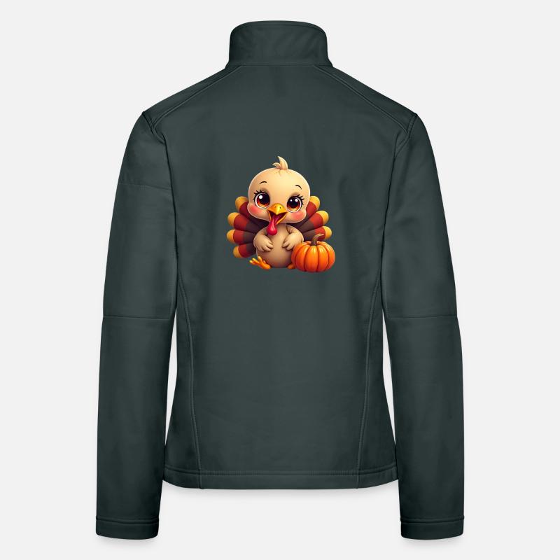 Bébé dinde de Thanksgiving Veste en tissu softshell Femme