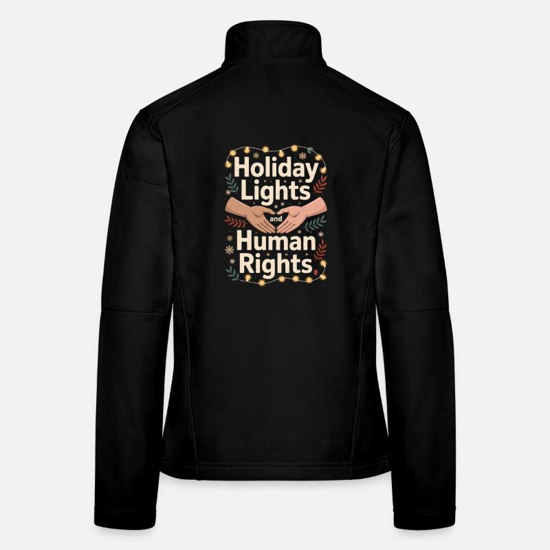 Feiertagslichter und Menschenrechte Frauen Softshelljacke