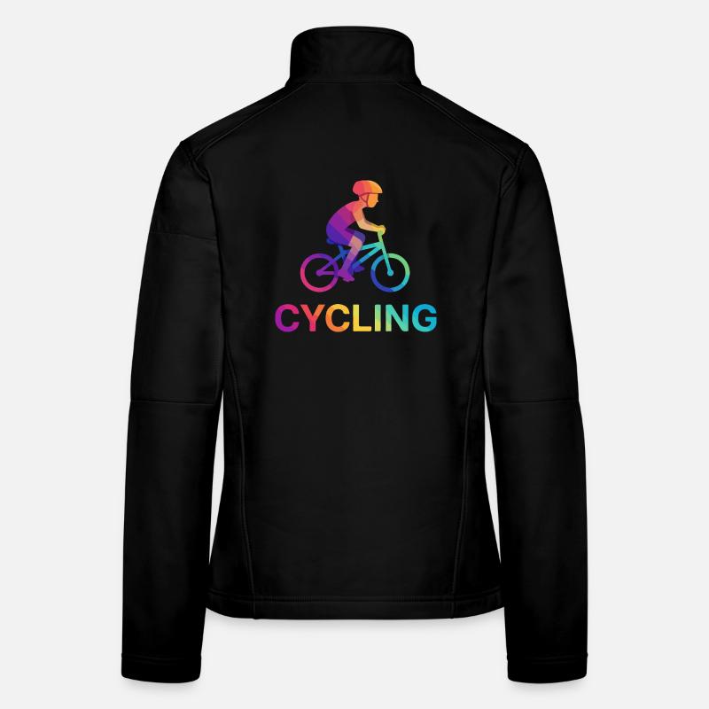Enfant cycliste à gradient vibrant Veste en tissu softshell Femme