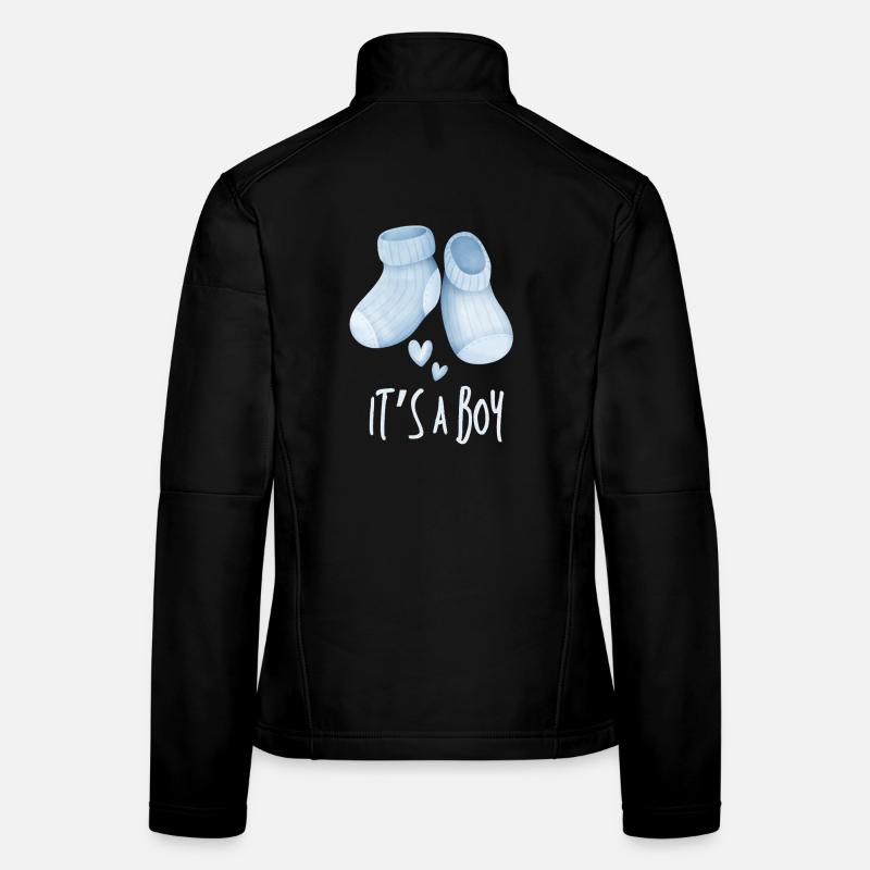 Petits bottins bleus pour bébé, c’est un garçon Veste en tissu softshell Femme