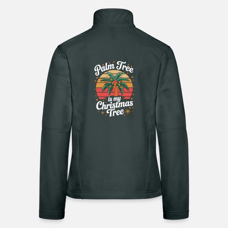 Palm Tree Is My Christmas Tree Tropical Women's Softshell Jacket