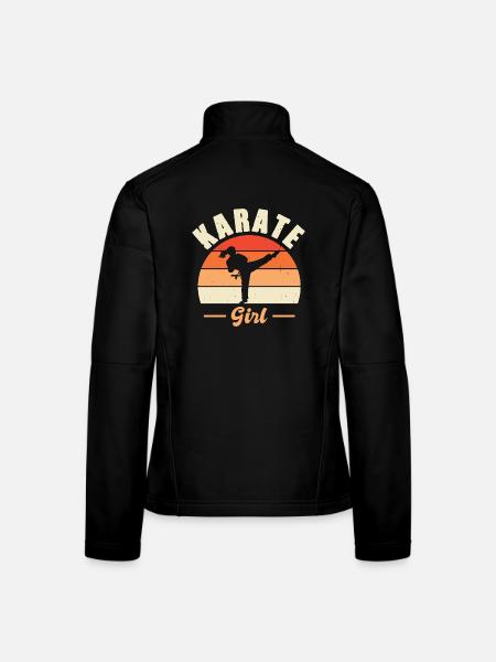 Karate Training Geschenke Karatetraining - Frauen Softshelljacke - Schwarz - Hinten
