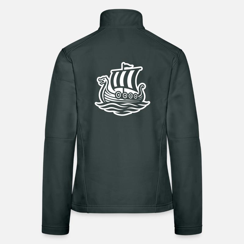 Wikingerschiff Drachenboot Wikinger Frauen Softshelljacke