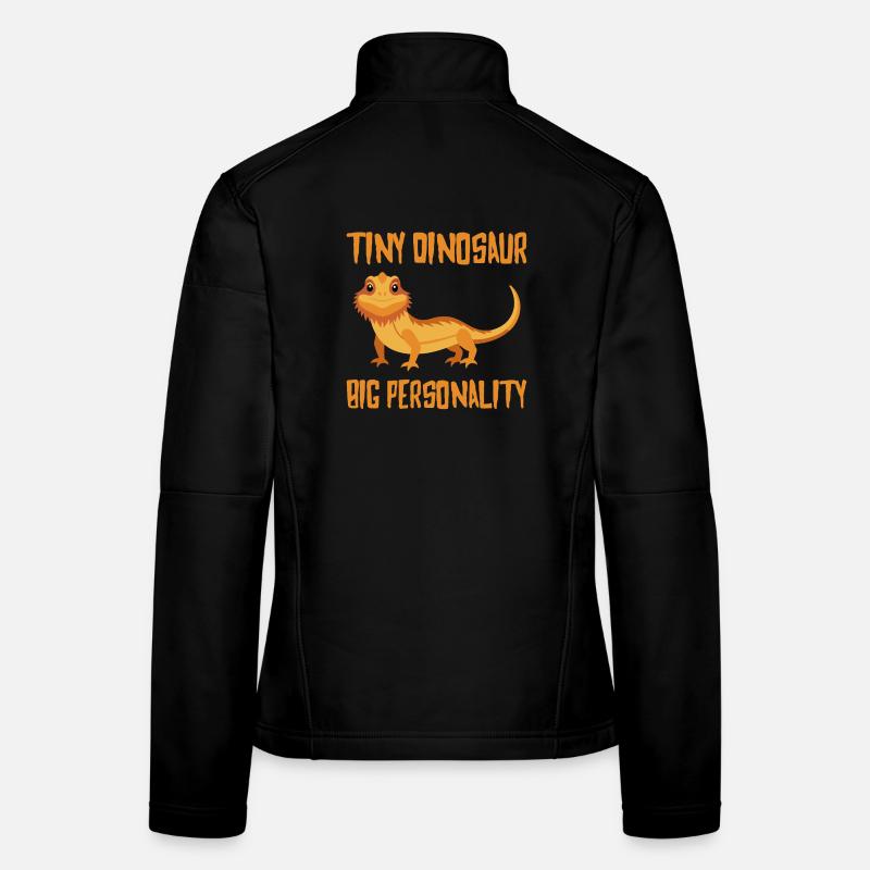 Tiny Dinosaur Big Personality Bartagame Reptil Frauen Softshelljacke