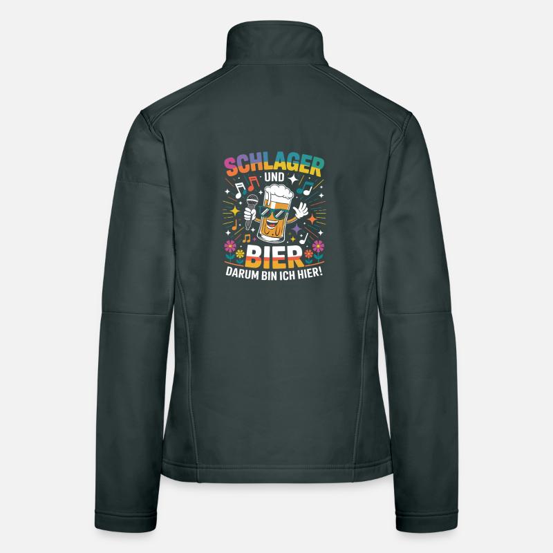 Schlager Beer Fun Graphic Women's Softshell Jacket
