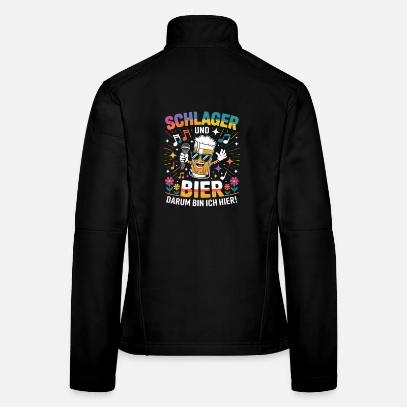 Graphique amusant de la bière Schlager Veste en tissu softshell Femme