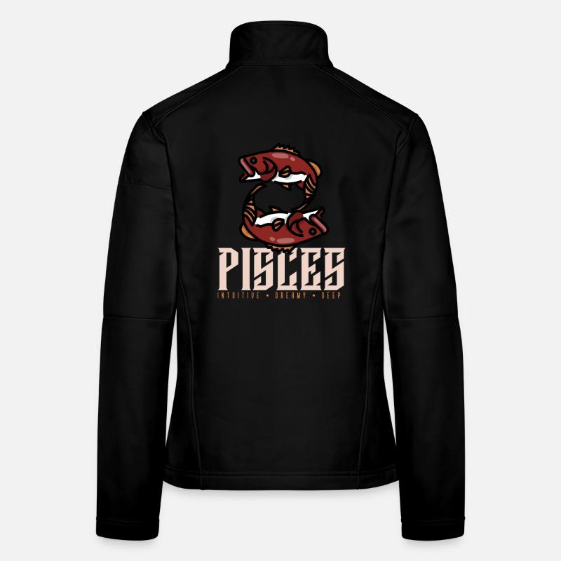 Poissons Veste en tissu softshell Femme