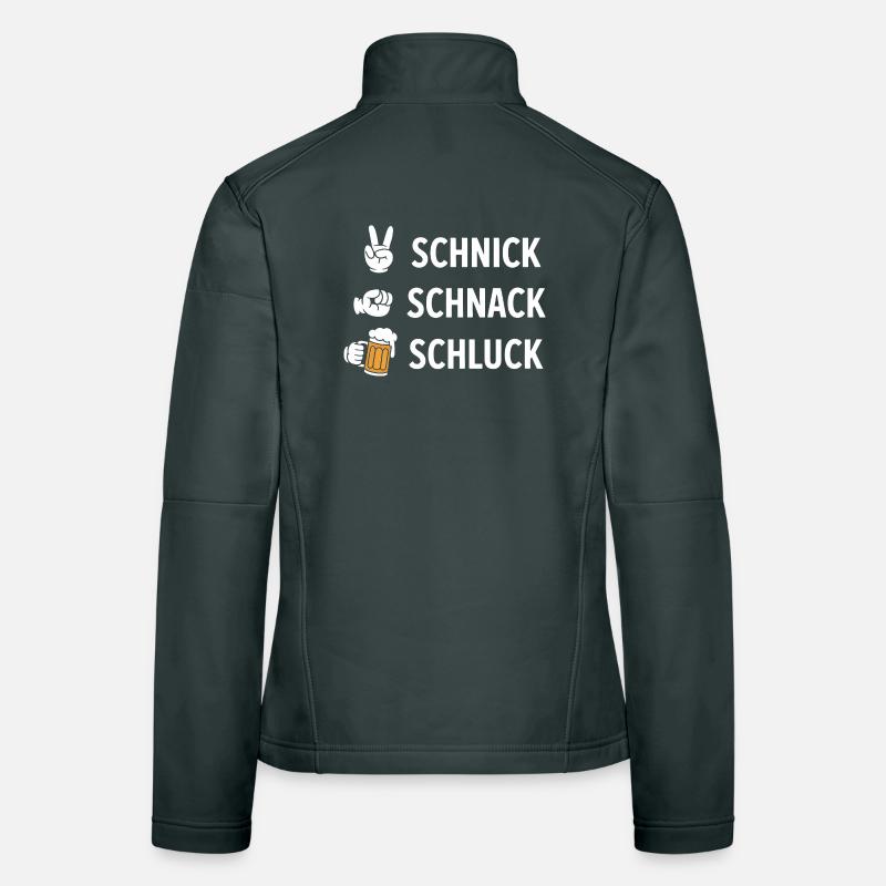 Schnich Schnack Schluck - Funny Drinking Meme Frauen Softshelljacke