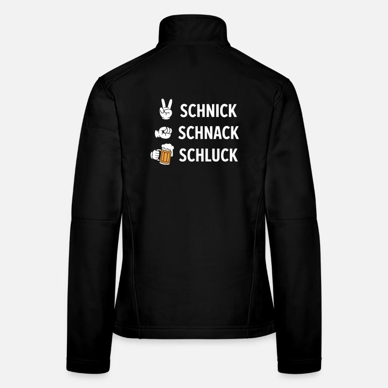Schnich Schnack Schluck - Mème drôle de la boisson Veste en tissu softshell Femme