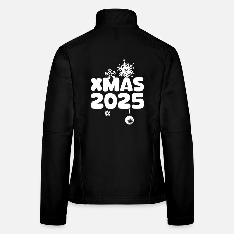 XMAS 2025 mit Schneeflocken Design Frauen Softshelljacke