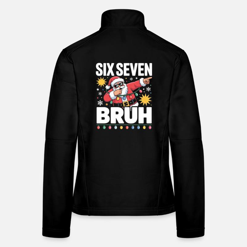 Weihnachtsbruh: Santa mit Lichterkette Frauen Softshelljacke