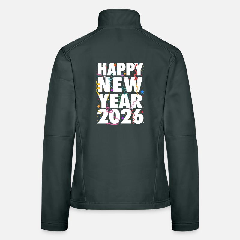 Happy New Year 2026 Countdown Celebration Festive Women's Softshell Jacket