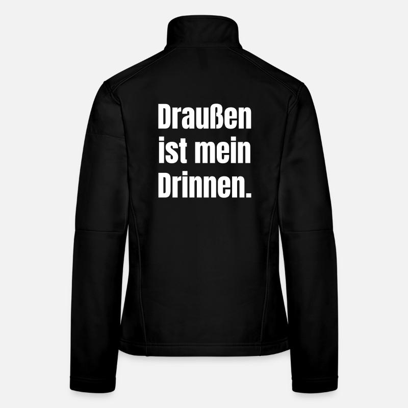 Dehors, c’est mon intérieur Veste en tissu softshell Femme