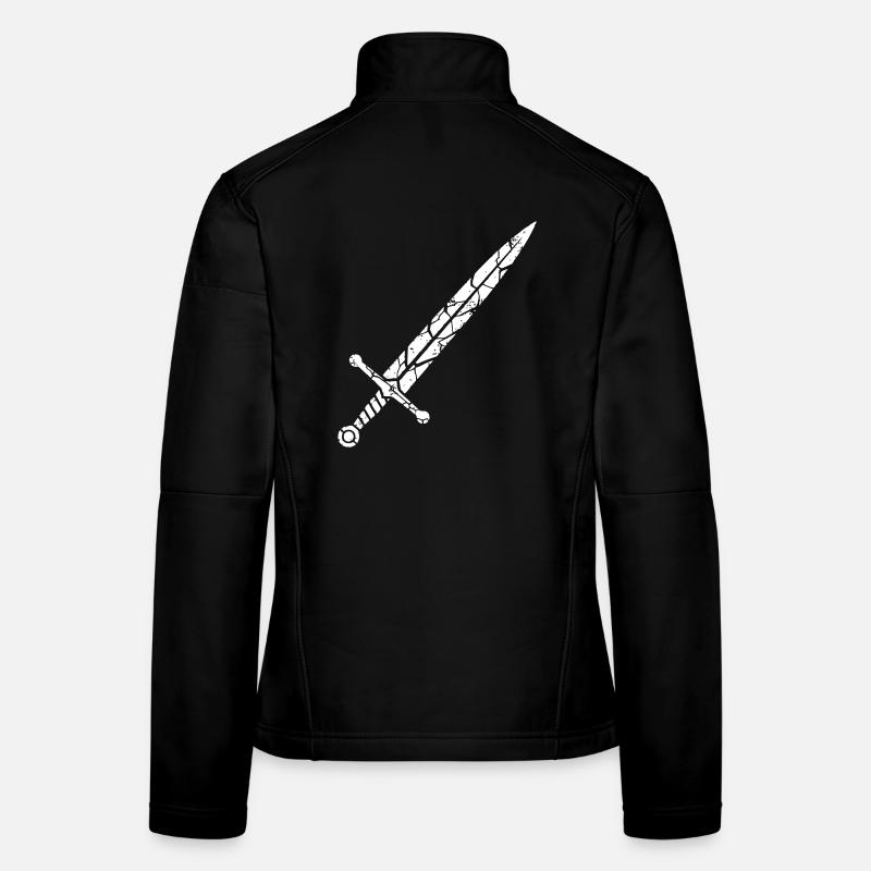 Fantasy de la Mosaïque de l’Épée du Chevalier Veste en tissu softshell Femme