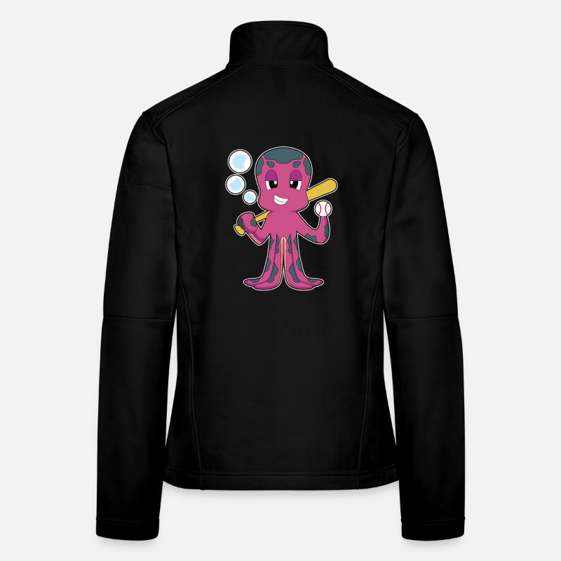 Sports de battes de baseball Octopus Veste en tissu softshell Femme