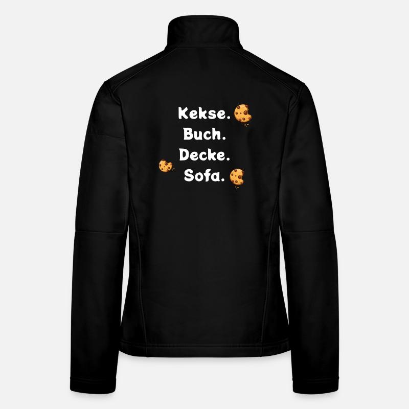 Kekse. Buch. Decke. Sofa. Frauen Softshelljacke