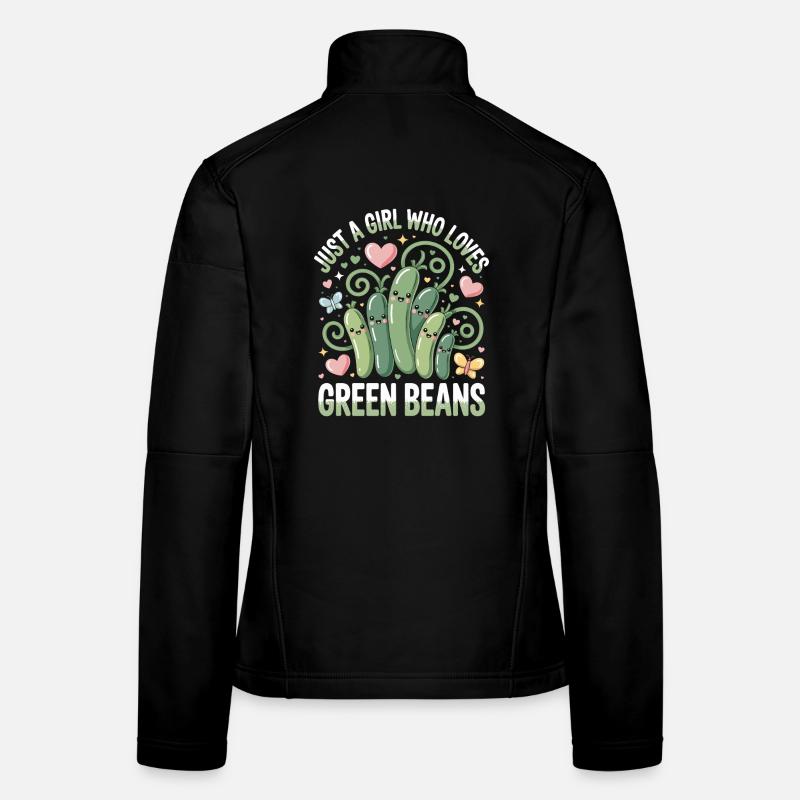Une seule fille aime les haricots verts Veste en tissu softshell Femme