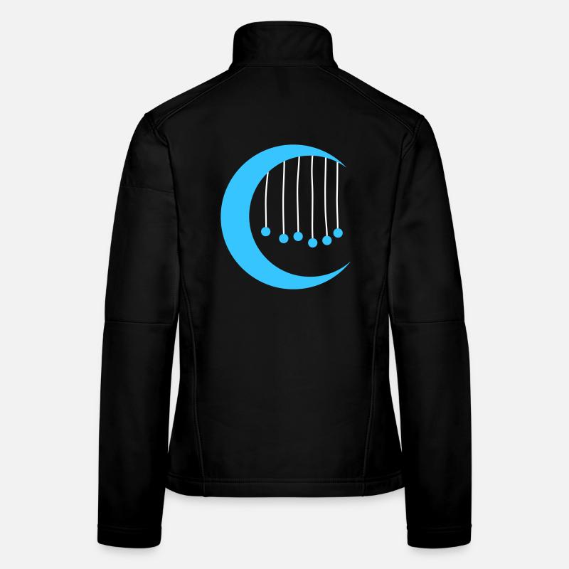 Lune bleue avec carillon à vent Veste en tissu softshell Femme