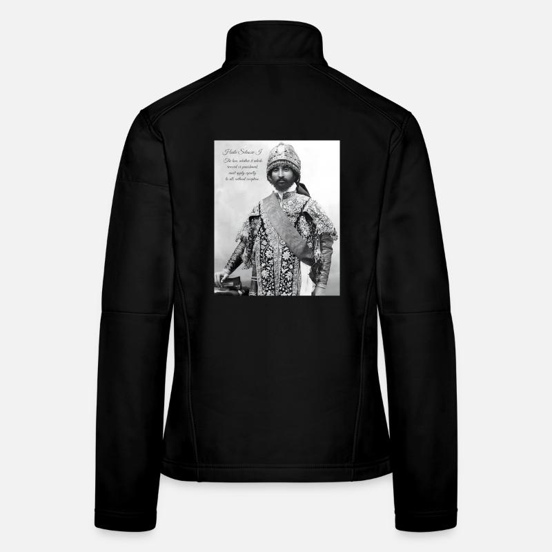 Haile Selassie I Jah Rastafari Rasta Reggae Roots Women's Softshell Jacket