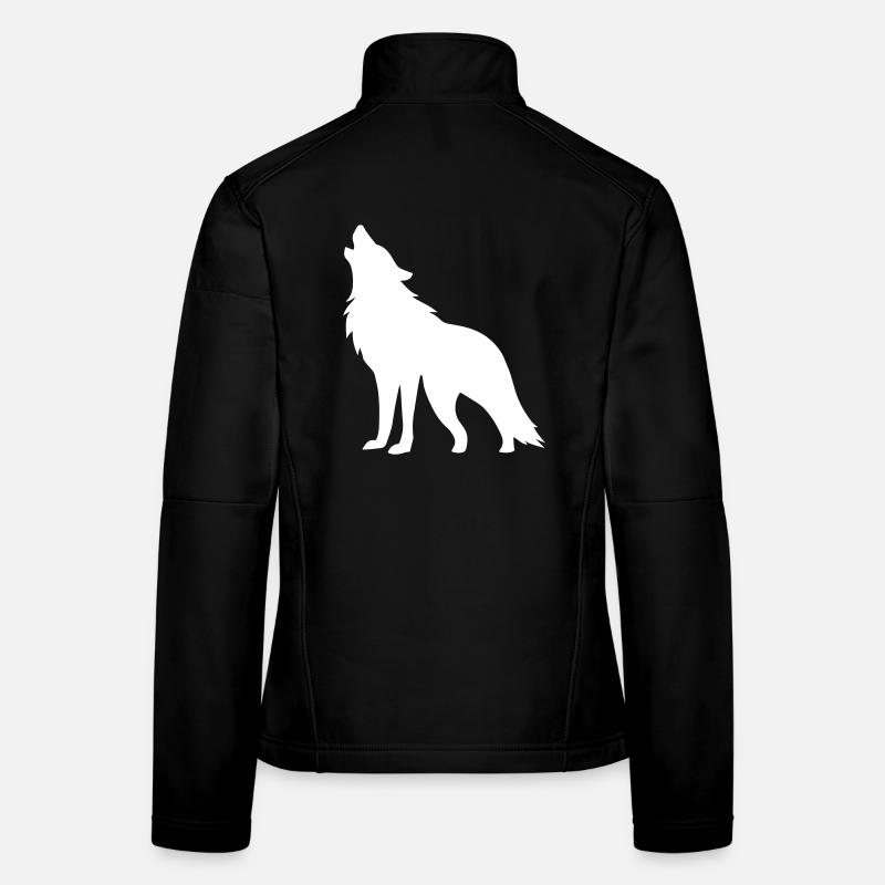 Silhouette de loup Veste en tissu softshell Femme