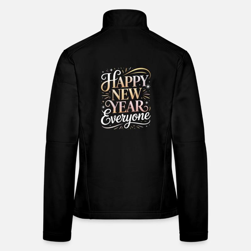 Frohes neues Jahr, alle Glitzern Frauen Softshelljacke