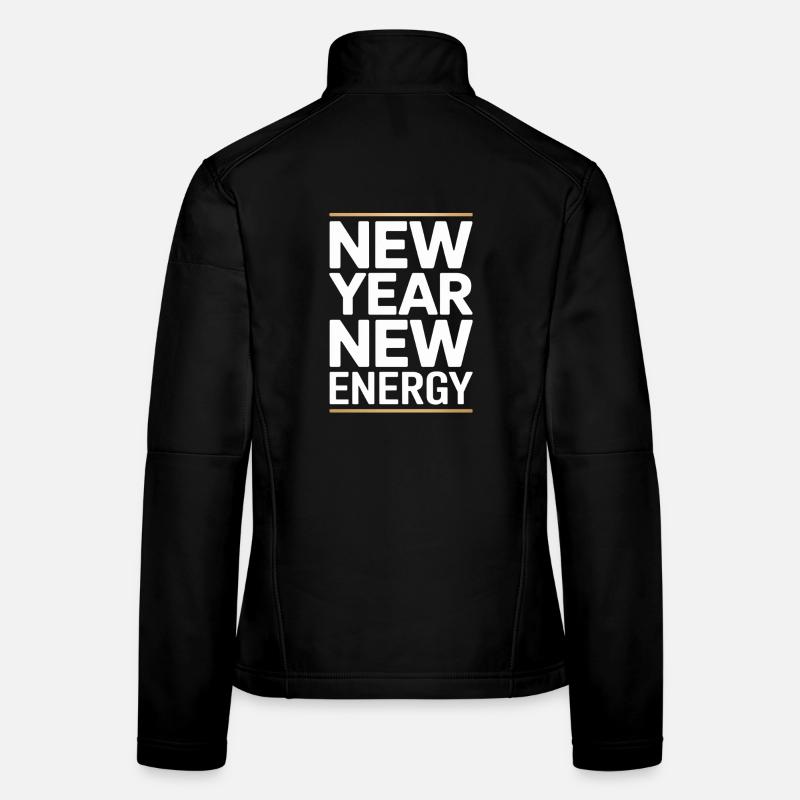 Neujahr: Neue Energie-Typografie Frauen Softshelljacke