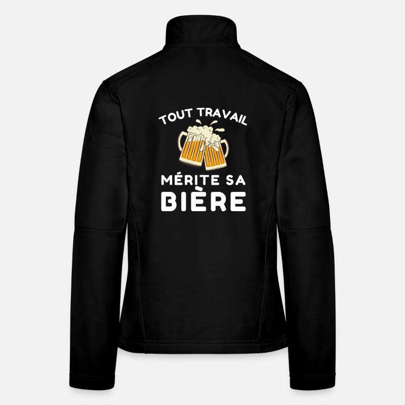 Jeder Job verdient sein Bier Frauen Softshelljacke