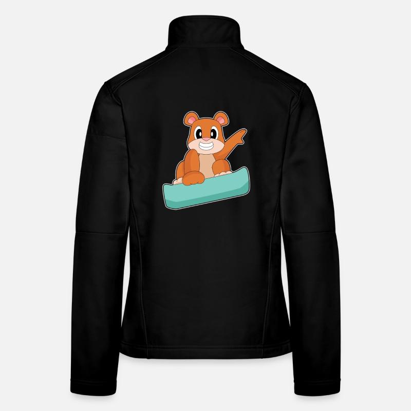 Bär Snowboarder Snowboard Wintersport Frauen Softshelljacke