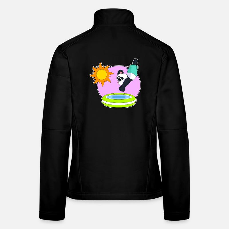 Été de la piscine Panda Veste en tissu softshell Femme