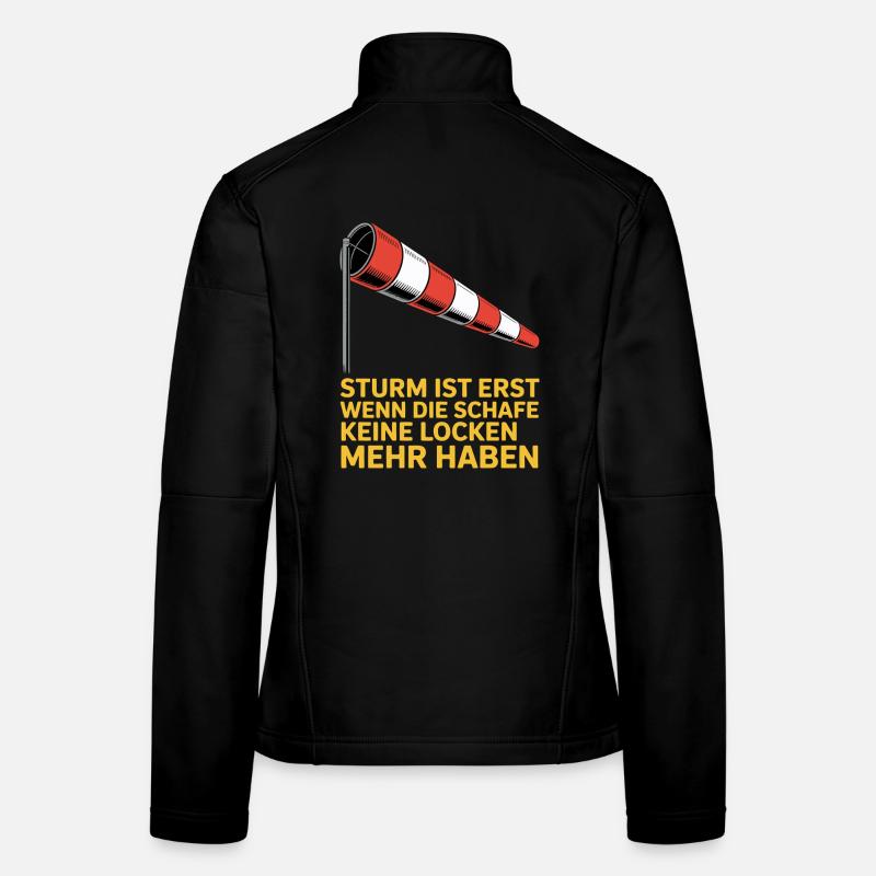 Sturmtext mit Windsock Frauen Softshelljacke