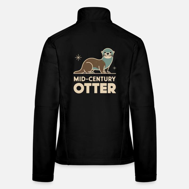 Loutre du milieu du siècle Veste en tissu softshell Femme