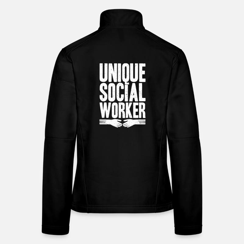Citation d’assistant social : Unique Social Work Veste en tissu softshell Femme