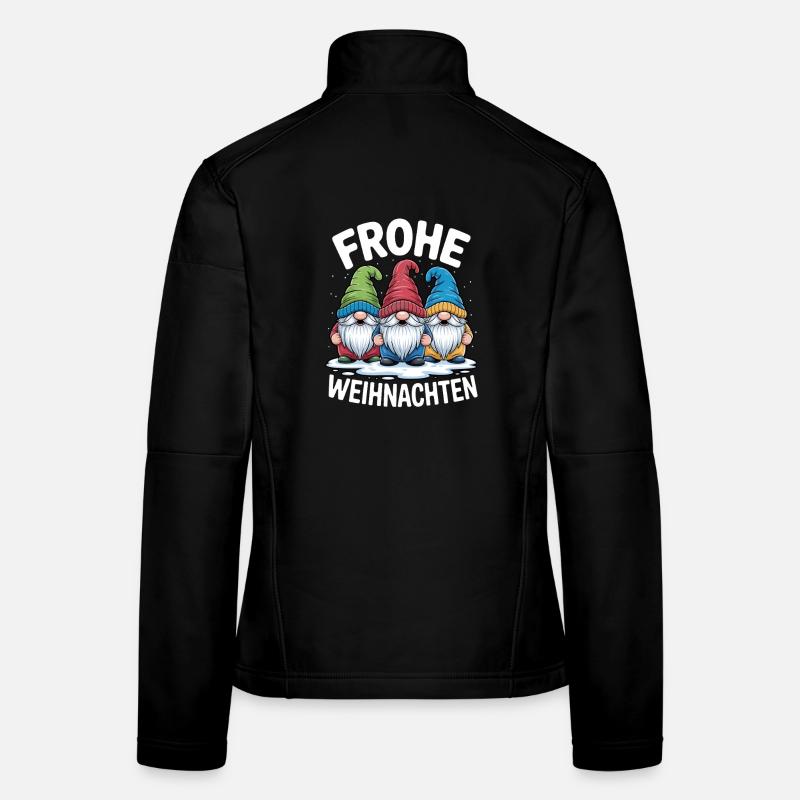 Merry Christmas Gnomentrio Women's Softshell Jacket