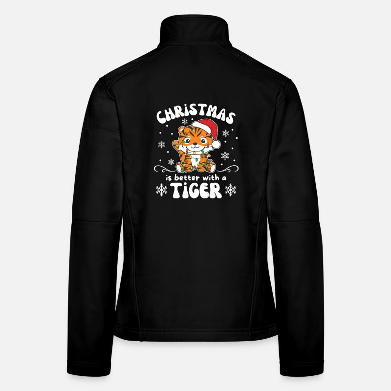 Christmas is better with a tiger Women's Softshell Jacket