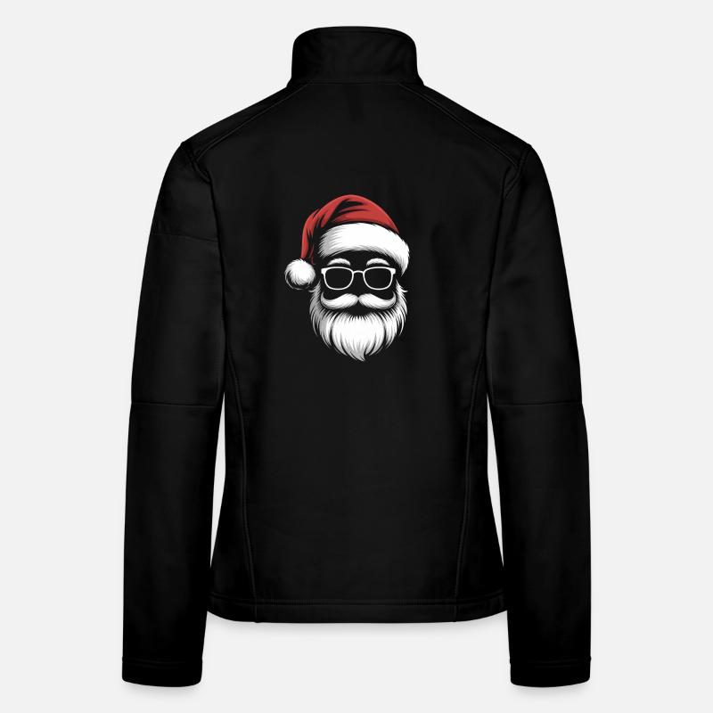Santa mit Brille und Bart Frauen Softshelljacke