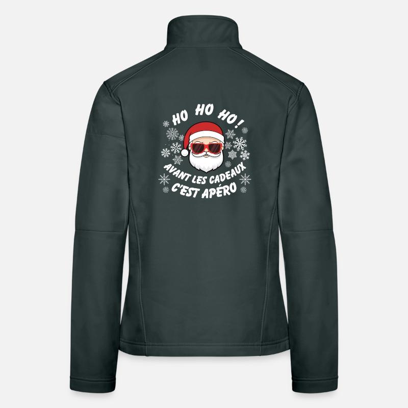 Weihnachts-Aperitif-Weihnachtsmann-Spaß Frauen Softshelljacke