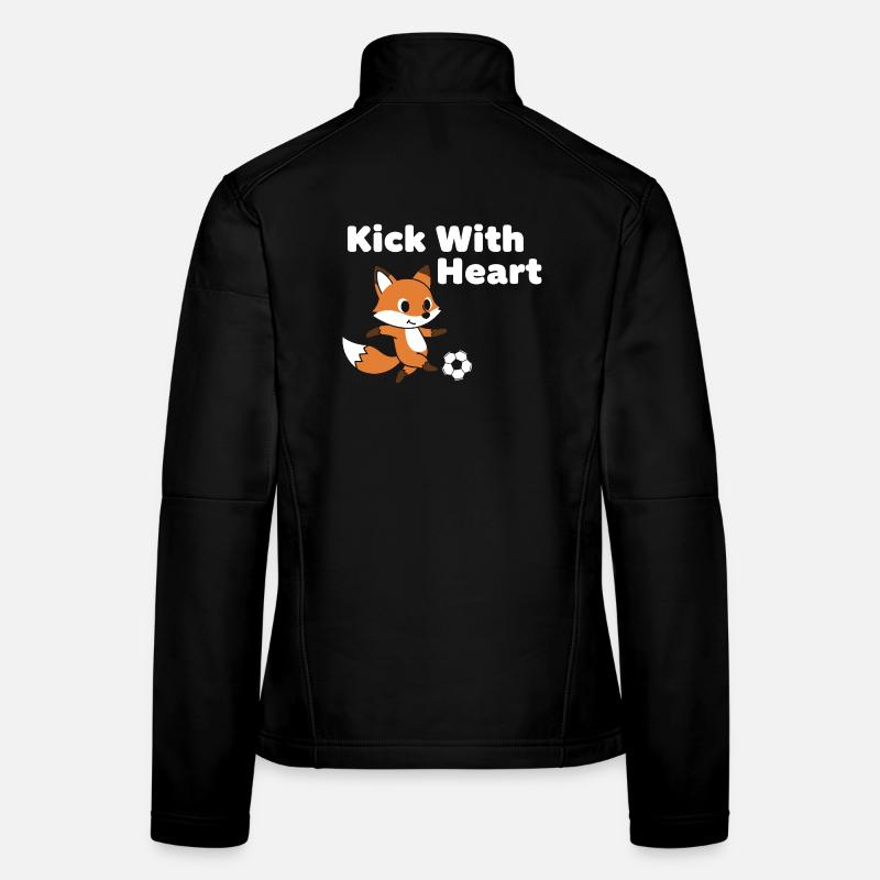 Fuchs Kickt Herzball Frauen Softshelljacke