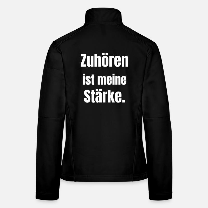 Écouter est ma force Veste en tissu softshell Femme