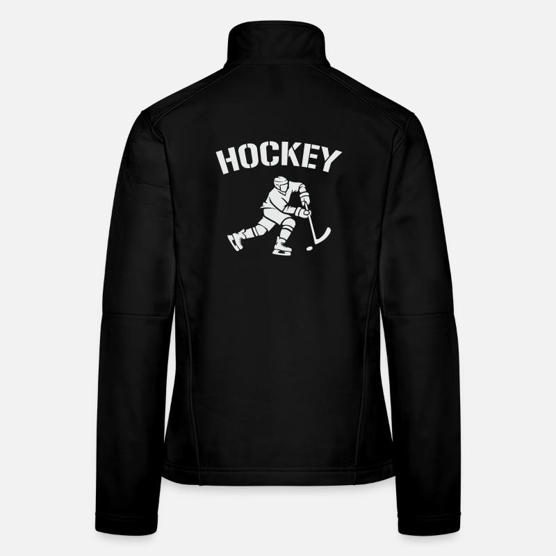 Hockey-Silhouette: Eiszeit auf dem Eis Frauen Softshelljacke